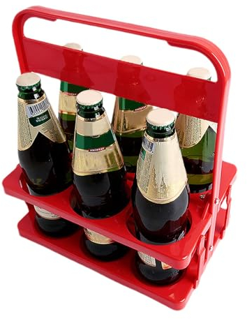 Sghtil Panier à Bouteilles de Transport en Plastique pour 6 Bouteilles