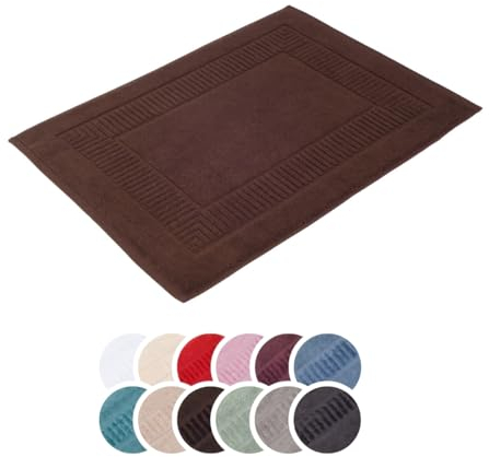 liebling Badvorleger 100% Bio Baumwolle, Serie Organic, 900 gr. / m², 50 x 70 cm, 60 Grad, GOTS-Zertifiziert, schnelltrocknend, Farbe: braun