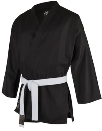 TEKKA BUDO Veste de karaté standard noire - 8 oz - Pour arts martiaux - Karaté Ninjutsu Freestyle - Taille 180