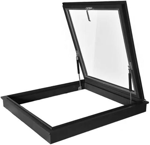 Claraboya de techo, ventanas de tejado de salida, ventanas de tejado con vidrio templado de doble capa, claraboya de salida de impermeable para sótanos, terrazas acristaladas, cobertizos,400X400mm