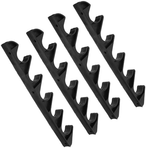 Milisten 4pcs Outdoor Folding Chair Adjustment Bracket, Five-gear Recliner Plastic Support Buckle, Nylon Material Black Chair Support for Camping, Balcony, Garden Loungers