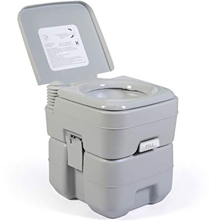 FOXHUNTER BIRCHTREE 20L Portable Toilet Flush Motorhome Caravan Camping Travel Festivals Outdoor Mobile WC Loo Porta Potty 5 Gallon