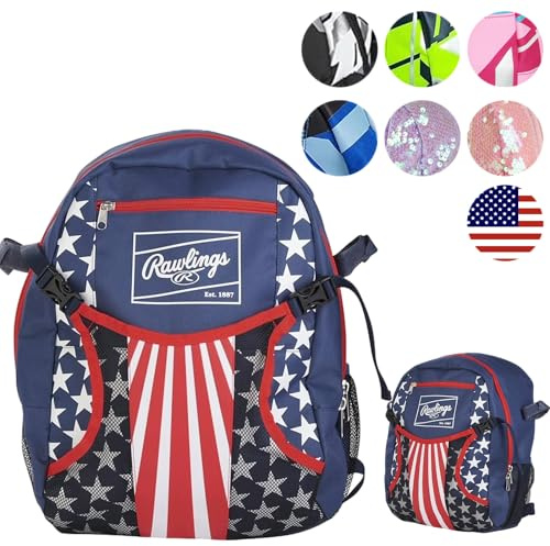 Rawlings | REMIX Backpack Equipment Bag | T-Ball & Youth Baseball / Softball | USA