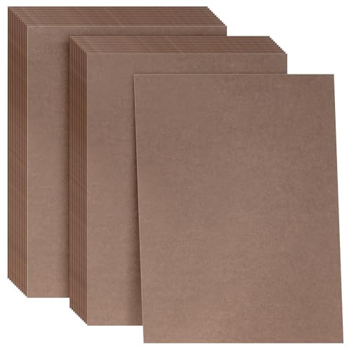 FSWCCK 100 Sheets Dark Brown Kraft Cardstocks, Letter Size Thick Card Stock Paper Cover for DIY Craft Projects, Cards Making and Invitations, 8.5 x 11 Inch (100 Sheets Dark Brown)