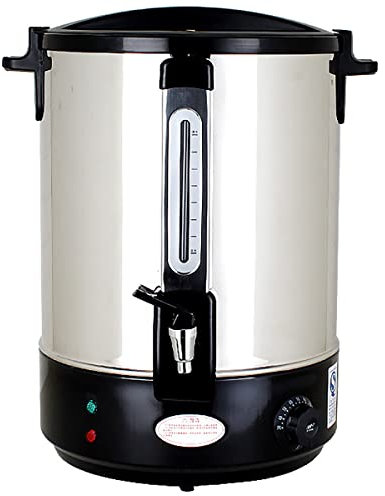 ANSNOW Dispensador de Caldera de Agua Caliente, Caldera de Té con Medidor de Agua, Urna de Cateeléctrica Ajustable, para Elaboración de Cerveza/Buffet/Comercial/Negro/30L