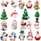 19 Stück Weihnachten Miniatur Ornamente, Mini Weihnachten Kleine Figuren, Weihnachtsschmuck zum Basteln Garten Deko, Harz Garten Micro Landschaft Weihnachten Deko, Schneemann Weihnachtsbaum Ornamente