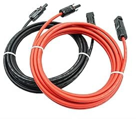 Solar Panel Extension Cable -1M/2M/3M/5M/10M/20M/30M 10AWG(6mm²/4mm²)，Harness Wiring Wire Adapter with Connector，Tinned Copper Electrical Wire Cable- Red+Black (4mm²3M)
