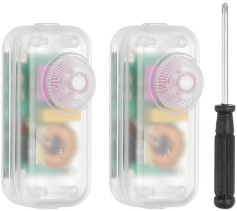 PATIKIL Interruttore Lampada Inline, 2pcs Dimmer Rotativo LED Controllo Luminosità Interruttore Filo con Cacciavite per Lampada Tavolo Lampada Piede Luci Sospese, Trasparente