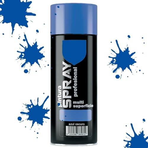 MORE FREE Pintura Spray Azul Oscuro de 400 ml Adecuado para las Superficies de Metal, Madera y Plástico Pack de 1 Unidad
