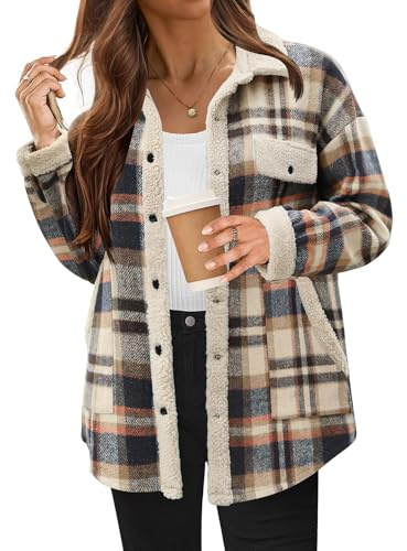 Amazon Essentials Blouse Femme Avec Boutons Veste Velours Cotele Chemise Bucheron Chemise À Carreaux Hiver