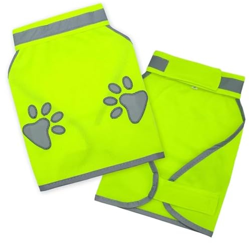 Gilet Réfléchissant pour Chien - Gilet Réfléchissant De Sécurité pour Chien, Gilet Fluorescent pour Animaux De Compagnie De Sécurité pour Chien | Les Vêtements De Nuit pour Chiens Haute Visibilité