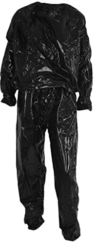Asyduey Pesante Dovere Fitness Peso Perdita Sudore Sauna Completo da Uomo Esercizio Palestra Anti- Riposa in Pace - Nero L