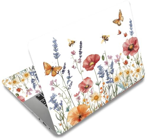SUPERDANT Cover Adesiva per Computer Portatili Motivo Fiori Protezione Universale per Computer Portatile Adatta A 12 13 13.3 14 15 15.4 15.6 per Laptop Protezione per Notebook