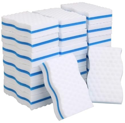 Noaxylic 20 Piezas Esponja Atrapapolvo, Sponge Reutilizable, Esponja Mágica de Limpieza, Sponge Versátiles y Prácticas, Adecuado para Limpiar Suciedad y Manchas en el Hogar, Baño, Cocina, Paredes