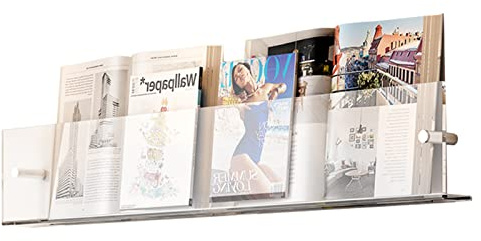 Tidningsställ, väggmonteringshållare, dokumentorganiseringsstativ, tydlig förvaring för broschyrer och broschyrer