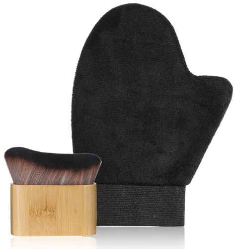 Self Tanning Mitt Self Tanner Mitt Tanning Glove Self Tanner Mitt Applicator Kit Soft Tanning Glove And Brush Self Tanner Back Applicator Tan Brush Kabuki Body Brushes Self Tanning Kit for Face Body