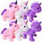 TE-Trend 6 Stück Einhorn Unicorn Plüschtier Anhänger Mädchen Geburtstag Deko Mitgebsel 12cm Party Set