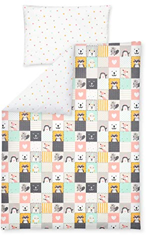 Julius Zöllner Kinderbettwäsche 100% Baumwolle, Standard 100 by OEKO-TEX, made in Germany, Gr. 100x135 + 40x60 cm, Memory