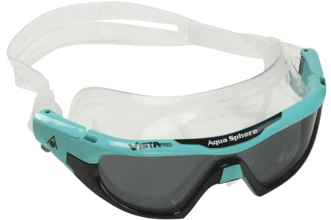 Aquasphere Vista Pro Máscara/Gafas de Natación Turquesa y Negro - Lente Oscura