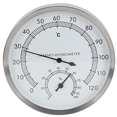 Thermomètre de salle de vapeur en acier inoxydable Hygromètre de salle de sauna Thermomètre de salle de sauna Utilisation du hammam pour vérifier la température de la salle de sauna