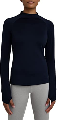 TCA SuperThermal Maglia Termica da Donna a Manica Lunga con Quickdry a Collo Alto - Blu Scuro, M