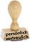 Lagerstempel/Lagertext – persönlich vertraulich - von Kaufhaus2010 Buchenholzstempel – Lagertextstempel zur Kennzeichnung von Rechnungen und anderen Dokumenten 4 cm lang