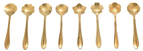 Bntaomle Lot de 8 cuillères à café en acier inoxydable en de , cuillère à dessert et à sucre pour la cuisine, le café ou le bar