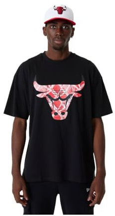 New Era - NBA Chicago Bulls Logo Tee Männer T-Shirt schwarz XL 100% Baumwolle Fan-Merch