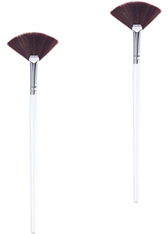 Housoutil Pennello per Maschera Viso 2 Pezzi Setole Morbide e Manico in Legno, Applicatore per Maschera di Fango da Donna, Compatto e Portatile per Skincare e Trattamenti Viso Quotidiani