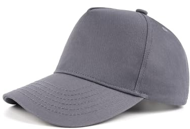 Zylioo överdimensionerad bollmössa XXL stora huvudhattar för män kvinnor stora pappakepsar hög krona strukturerad keps justerbar 55,8 cm – 65,8 cm, Grå-5 Panel, XL-XXL