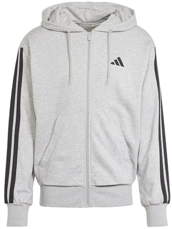 Adidas Homme Essential Three Stripes French Terry Fullzip Hoodie