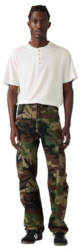 Levi's Men's Xx Cargo Straight Trousers, Phalarope Camo Demit, 32 W/32 L
