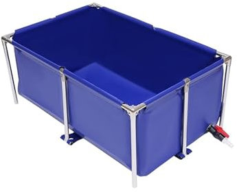 Estanque De Peces De Lona, ​​tanque De Agua De Exhibición De Acero Inoxidable, Tanque De Almacenamiento De Agua Portátil, Depósito Plegable Para Estanque De Peces Koi, Acuario, Piscina Ornamental, Par