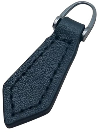 Harilla Tirador de Cremallera de Cuero PU, Reparación de Tirador, Correa Decorativa, Etiqueta Deslizante con Cremallera para Bota, Equipaje, Bolso, Chaqueta, Negro, Individual