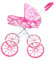 UPKOCH Trolley- großer puppenwagen Kinderwagen puppenwagen zubehör Regenschirm Kinderwagen Mini-Puppenwagen Babytrage für Puppen Babypuppenwagen Eisenrahmen Rosa