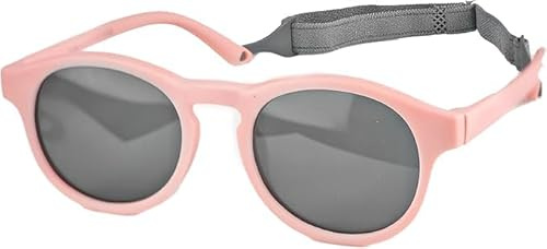CODOMOR Gafas de Sol Polarizadas para bebé niño y niña, Para recién nacidos, a partir de 0 a 36 meses, 100% Protección UV400, marco flexible con Funda Incluida, para vacaciones en la playa (Rosa)