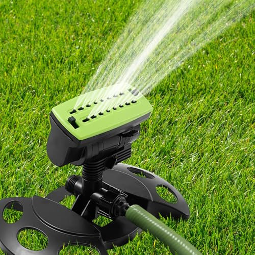 Mini Oszillierender Rasensprenger 3/4 “ Passend für 1/2, 3/4 und 1” Micro-Drip-System Viereckregner Mehrere Sprühmodi Ultra Langlebig Stabil Gartensprinkler Regner Sprinkler Bewässerung
