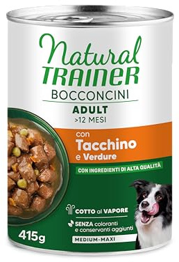 Natural Trainer Bocconcini per Cane Medium & Maxi con Tacchino - 12 x 415g