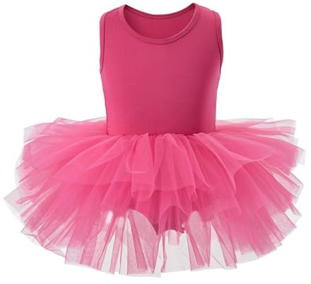 Generico Tutu Ballerina Bambina Colorato Body Ginnastica Artistica Ragazza Senza Maniche Vestito Danza Classica da Balletto Leotards Dancewear Abito da Ballo Saggio
