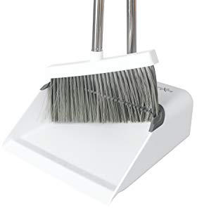 FurnitureXtra Long Handled Dustpan and Brush Combo Sets Upright Dustpan with Long Handled Broom for Indoor and Outdoor floor Sweeping