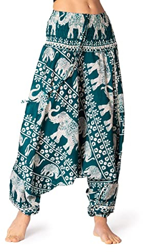 PANASIAM Aladin Pants, Chang, Elefant turquoise L