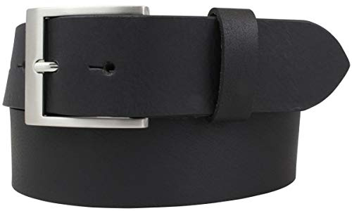 BELTINGER Gürtel aus Vollbüffelleder mit Edelstahl-Gürtelschnalle 4 cm | Jeans-Gürtel für Damen und Herren 40 mm