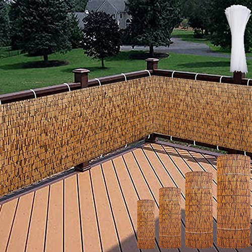 Yufenj Recinzione in Cannuccia Naturale - Pannelli schermanti per recinzioni per la Privacy Rotolo per recinzioni in canne da Giardino ecologiche Reti di Copertura, schermi da Giardino e Patio
