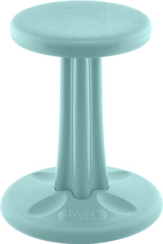 Kore Kids - Silla oscilante para niños, taburete flexible para aula, escuela primaria, TDA/TDAH, fabricado en los Estados Unidos, para niños de 8 a 9 años, grado 3 a 4, color verde azulado (16