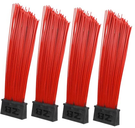 Hohopeti 4pcs Heavy Duty Sanitation Brush for Efficient Outdoor Sweeping and Wire Construction for Pavement and Street Cleaning Tasks