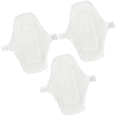 Ipetboom Assorbenti Mestruali Riutilizzabili Set 3 Pezzi Lavabili e Traspiranti Bottone Colore Bianco per Viaggi