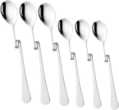 Cabilock 6 Cucchiaini Da Tè in Acciaio Inossidabile A Forma Di S Da Appendere Per Caffè Tè Zuppa Dessert