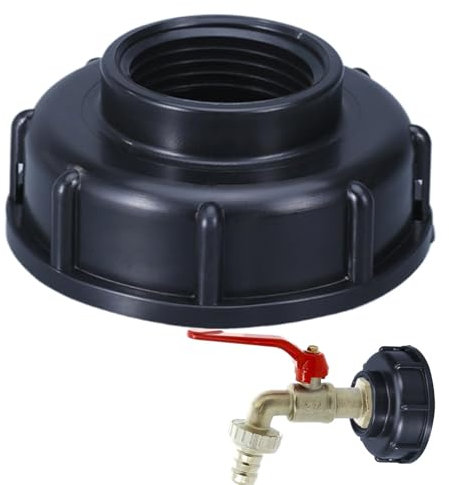 Adaptateur de réservoir d'eau, connecteur de vanne de vidange de jardin – Raccord de connecteur de réservoir d'eau pour tonneau de pluie extérieur, adaptateur de tuyau d'arrosage gallon accessoires de