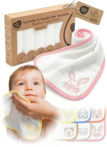 Bebishanddukar Bambu 25 x 25 cm PACK 6 Ansiktshandduk Handduk Ansikte Tvättställ Hygien Nyfödd Ultralätt Hypoallergen Absorberande Snabbtorkande Återanvändbar Present Nyfödd Baby Original Daglig