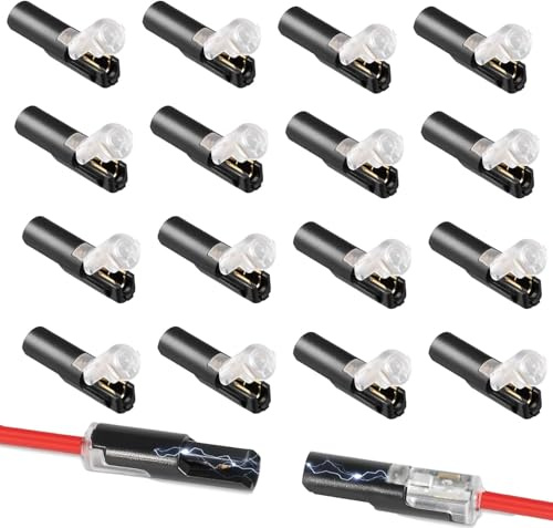 JanFebMar 50 Pezzis Connettori Elettrici Rapidi, Connettori Elettrici Impermeabili, Morsetto di Connessione Maschio-Femmina Tipo D2/D1 LED Adatto per Automobili ed Elettrodomestici